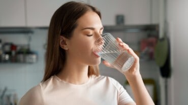 Woman drinking water