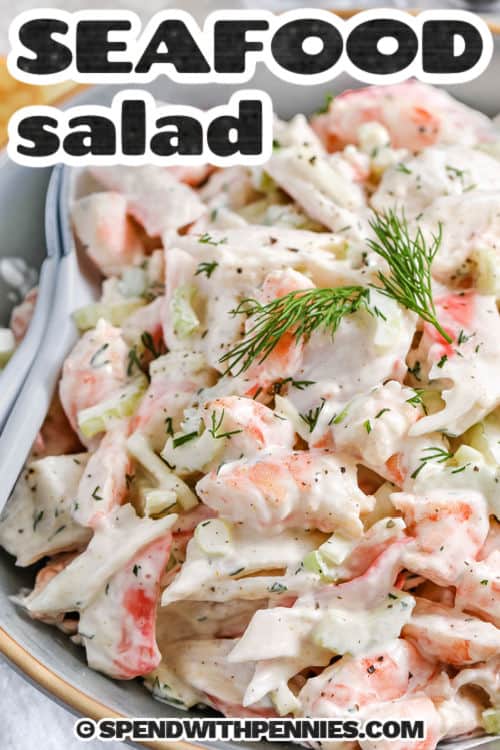 Seafood Salad with a title