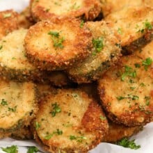 fried zucchini on a plate