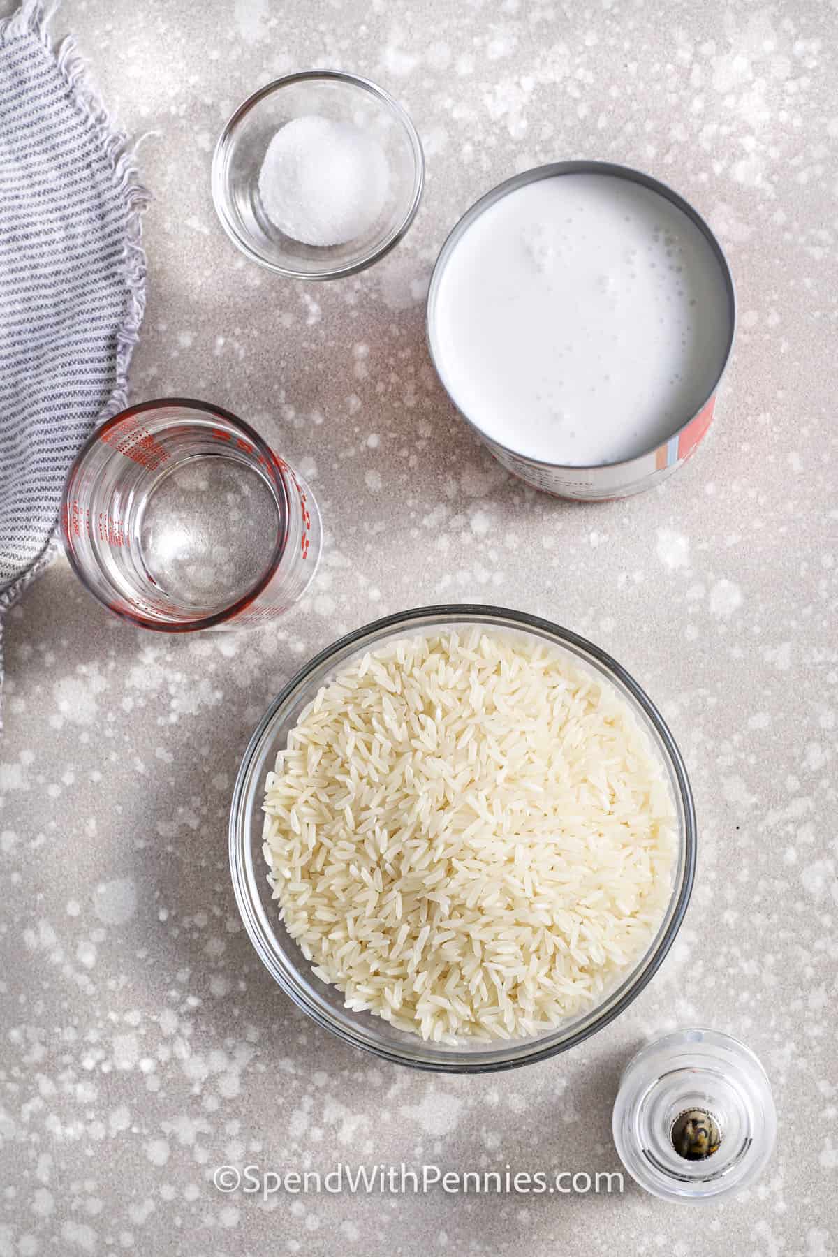 ingredients to make Coconut Rice