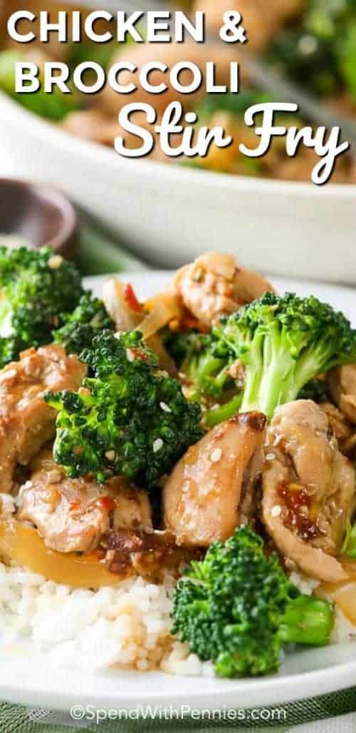 Chicken & Broccoli Stir Fry with rice