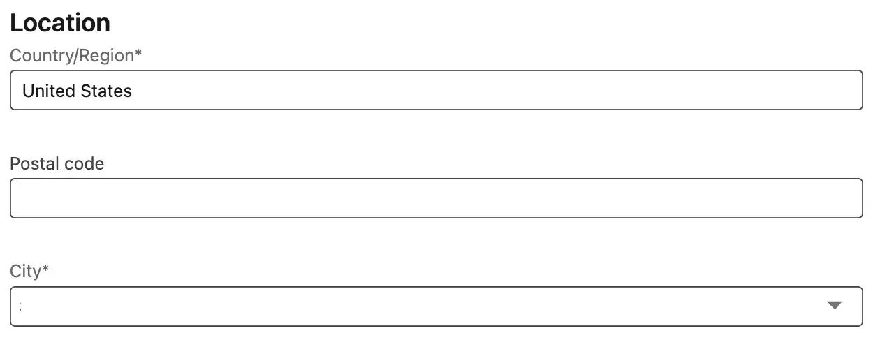Editing location in your LinkedIn profile