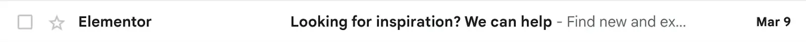 Email subject line: Looking for inspiration? We can help. 