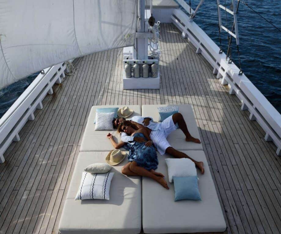 A luxury honeymoon on a private yacht in Indonesia