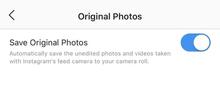 Instagram hacks; how to save original photo