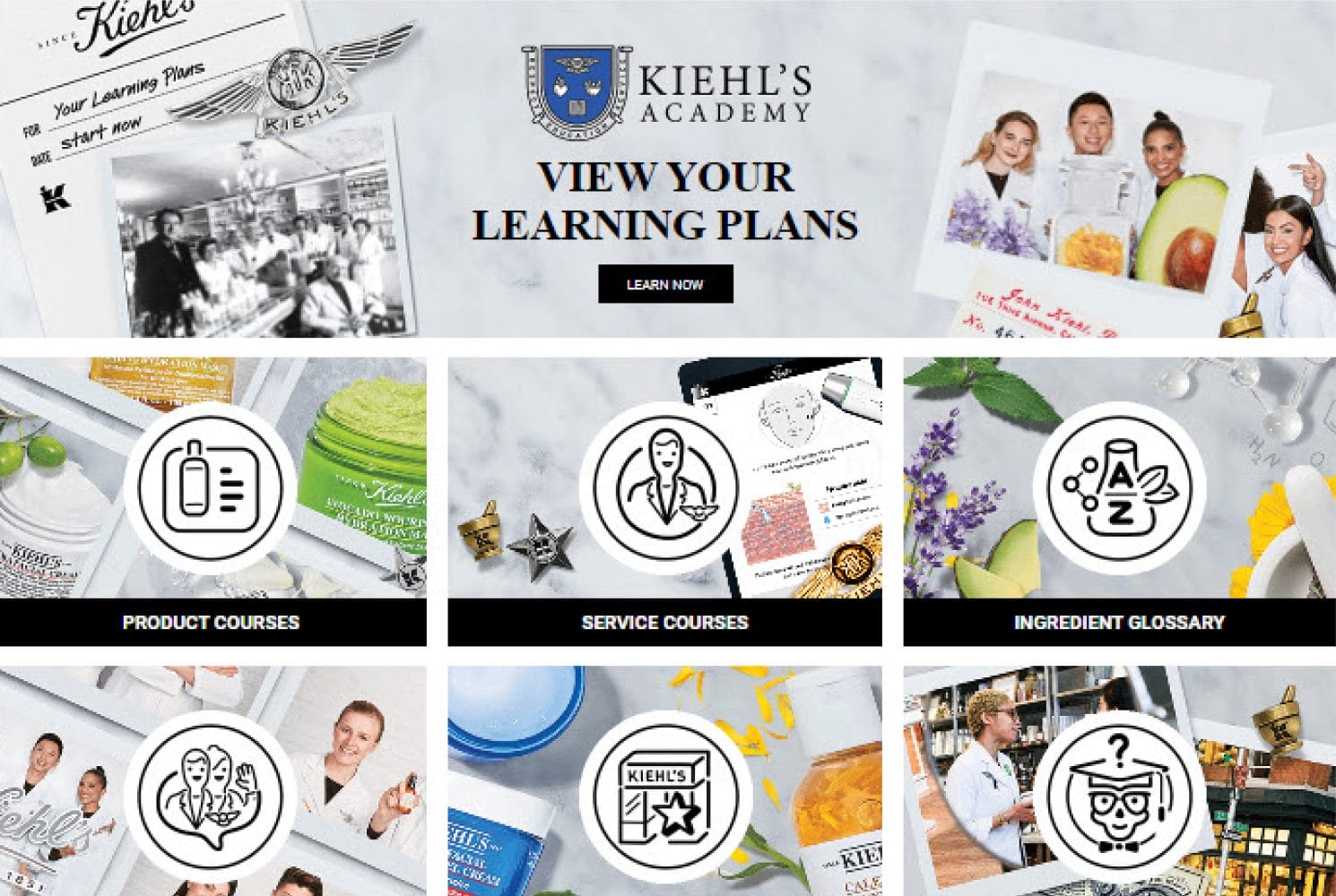 Kiehl's Academy learning plans