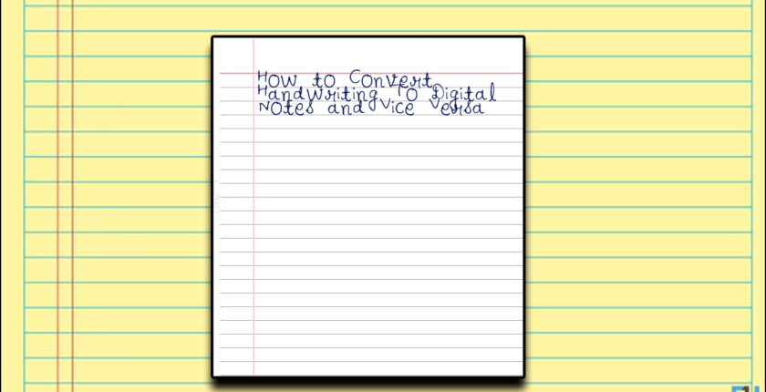 Convert Handwriting To Digital Notes