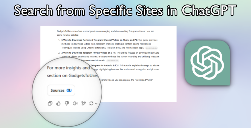 Search from Specific Site in ChatGPT