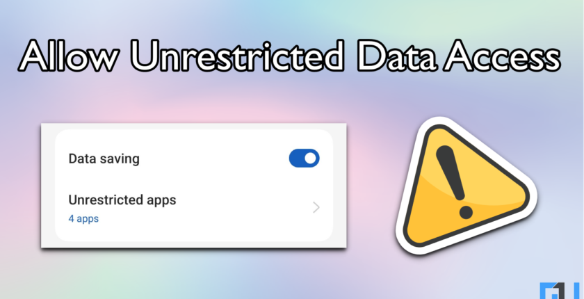 allow unrestricted data access in data saver mode